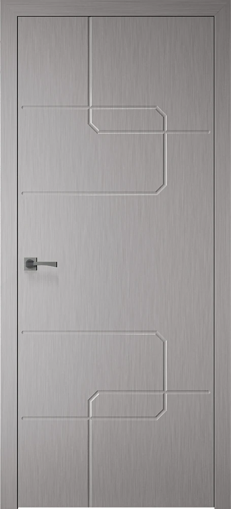 Двери Скайлайн Кубо шелк x-хром (глухое) Новый стиль