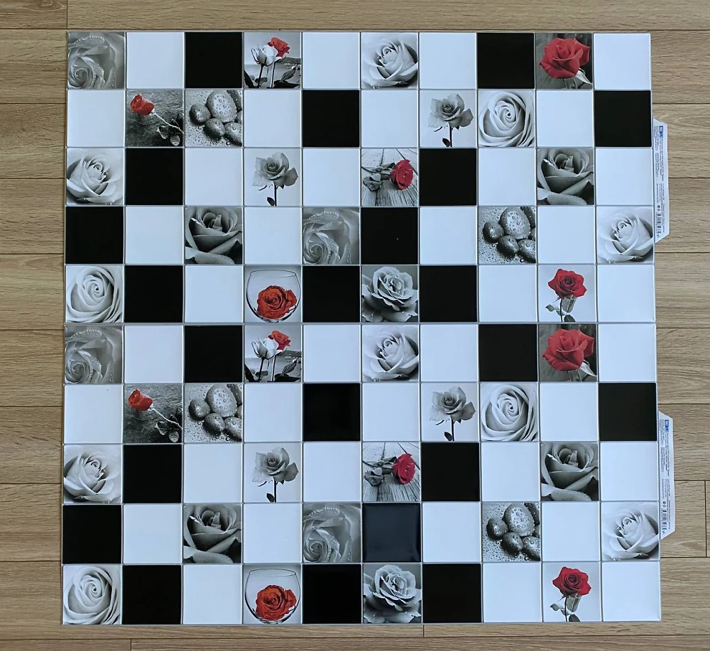 Пластиковая листовая ПВХ панель для стен Пластмаркет кафельная плитка Домино 960 * 485мм