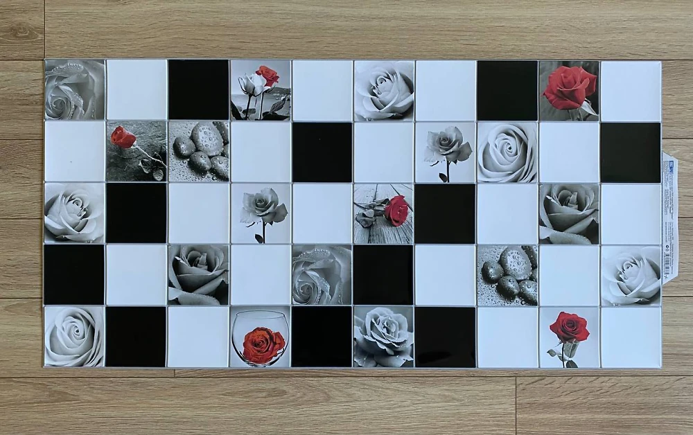 Пластиковая листовая ПВХ панель для стен Пластмаркет кафельная плитка Домино 960 * 485мм