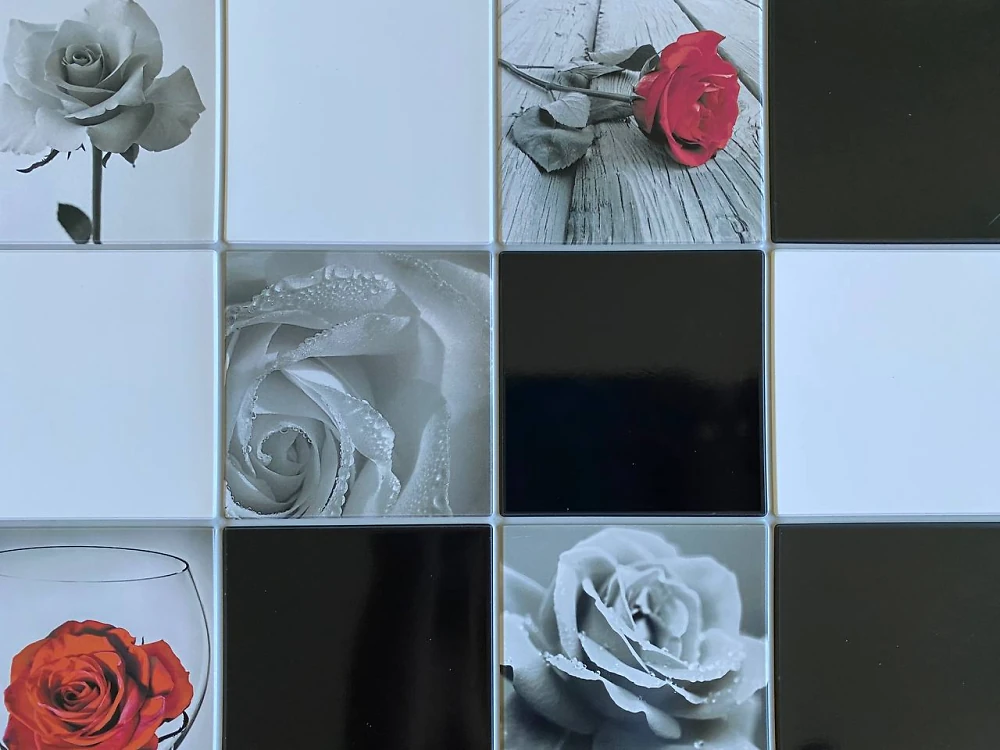 Пластиковая листовая ПВХ панель для стен Пластмаркет кафельная плитка Домино 960 * 485мм