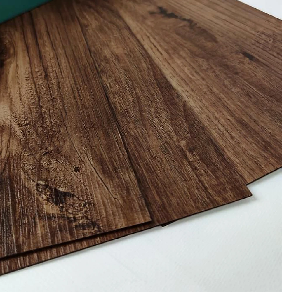 Самоклеющаяся виниловая плитка 914,4*152,4*1,5мм Каштан СВП-002