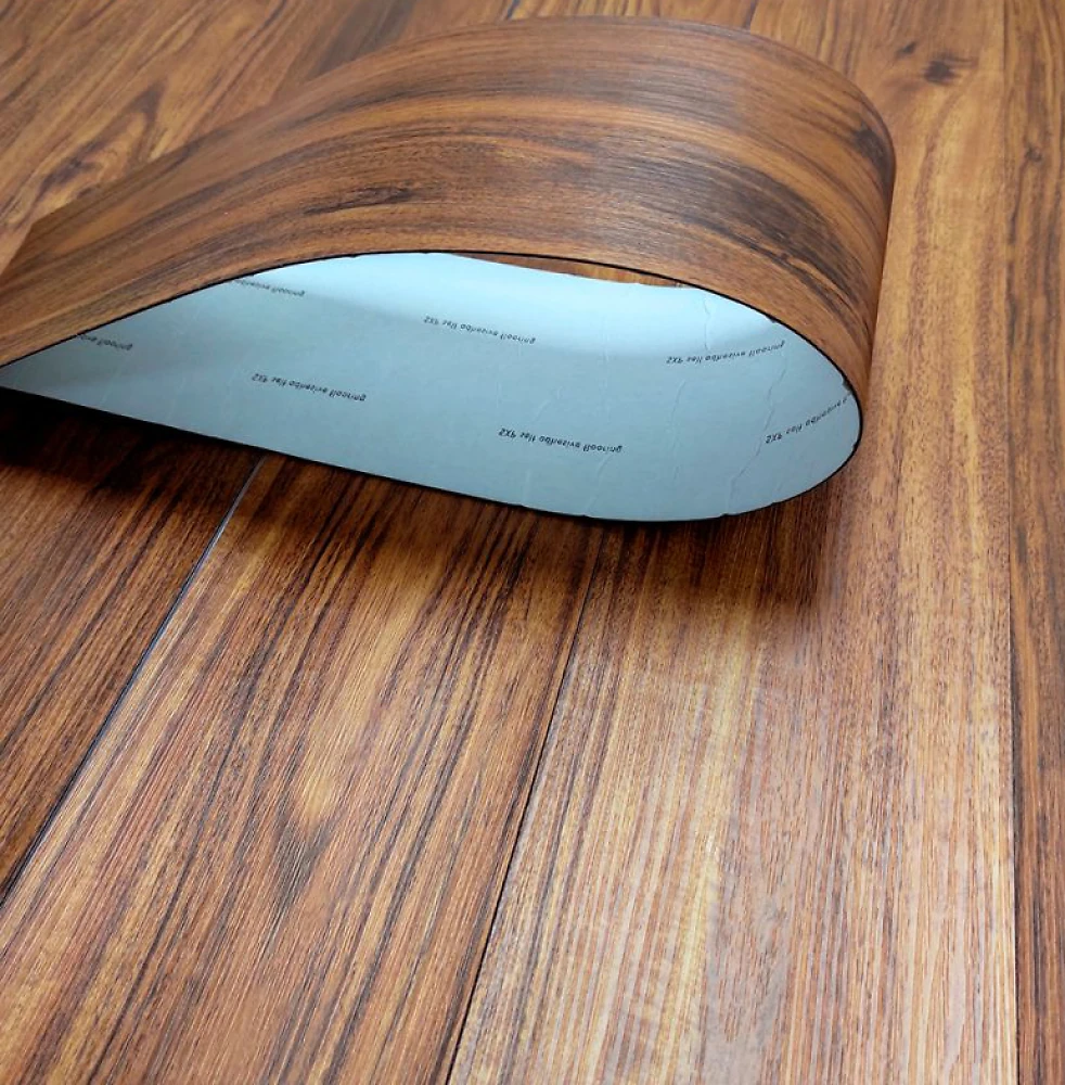 Самоклеющаяся виниловая плитка 914,4*152,4*1,5мм Темное дерево СВП-004