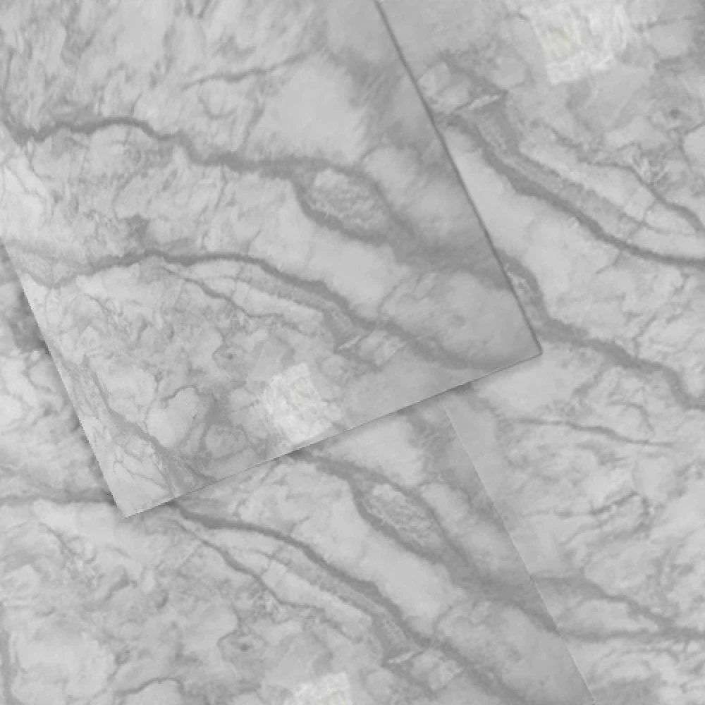 Самоклеющаяся виниловая плитка 600*300*1,5мм Мрамор серый СВП-104 глянец