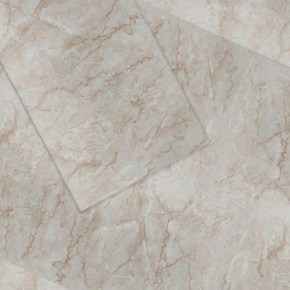 Самоклеющаяся виниловая плитка 600*300*1,5мм Мрамор бежевый СВП-112 глянец