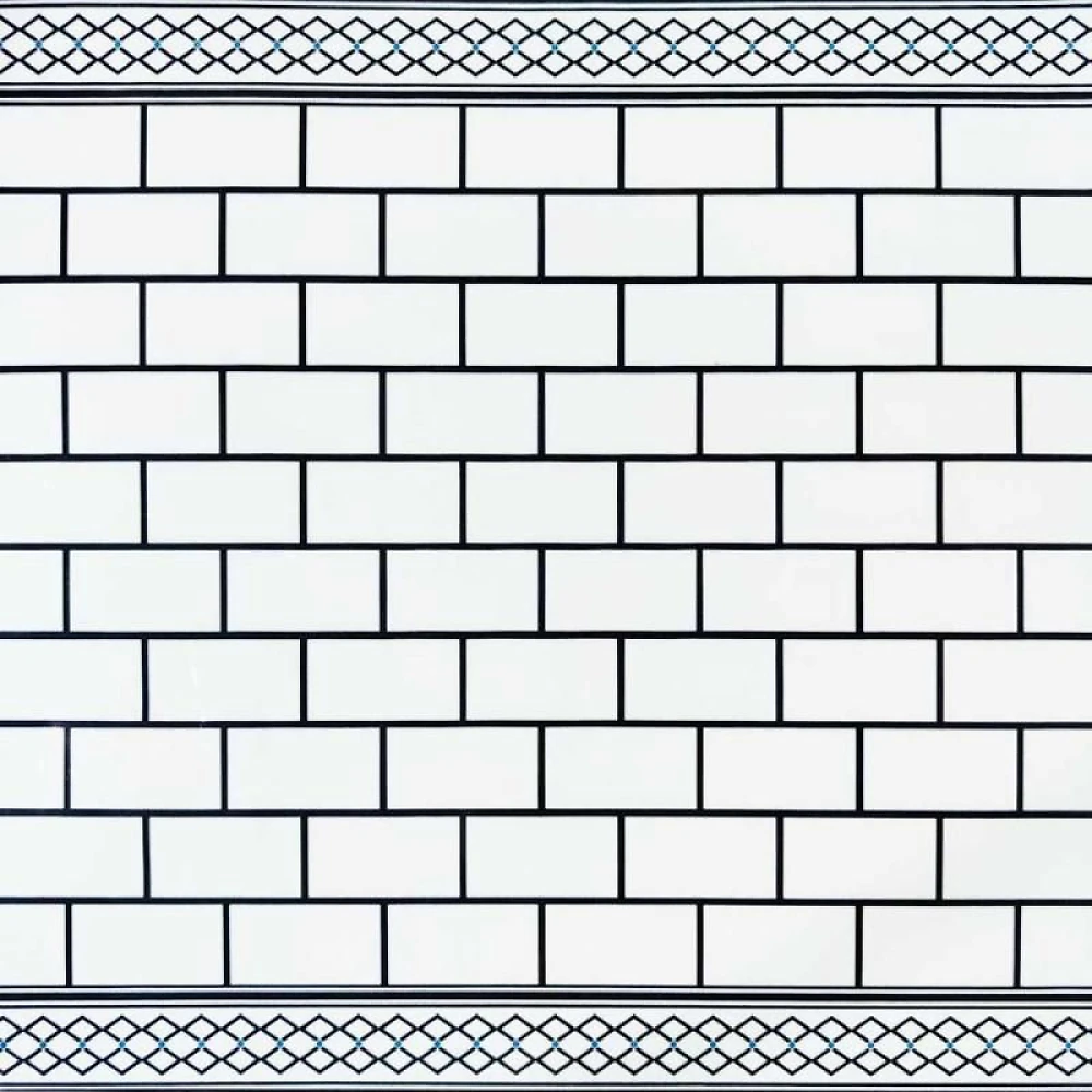 Самоклеющаяся виниловая плитка 600*600*1,5мм Кладка с бортиком СВП-210 глянец