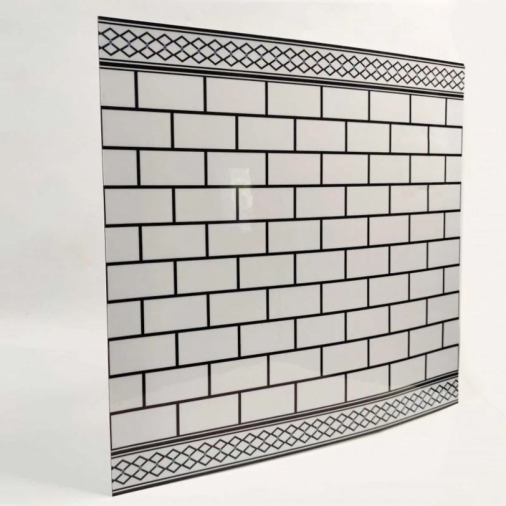 Самоклеющаяся виниловая плитка 600*600*1,5мм Кладка с бортиком СВП-210 глянец