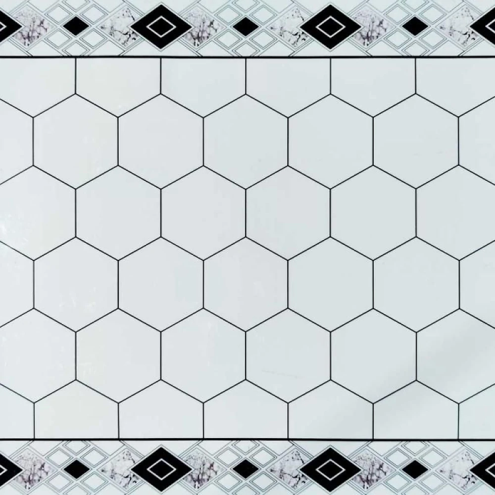 Самоклеюча вінілова плитка 600*600*1,5мм Соти з бортиком СВП-211 глянець