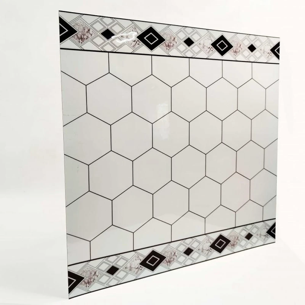 Самоклеюча вінілова плитка 600*600*1,5мм Соти з бортиком СВП-211 глянець