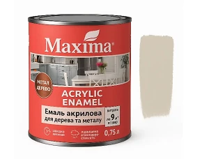 Эмаль акриловая Maxima 0,75 л (для дерева и металла) Кофе с молоком шелковисто-матовая
