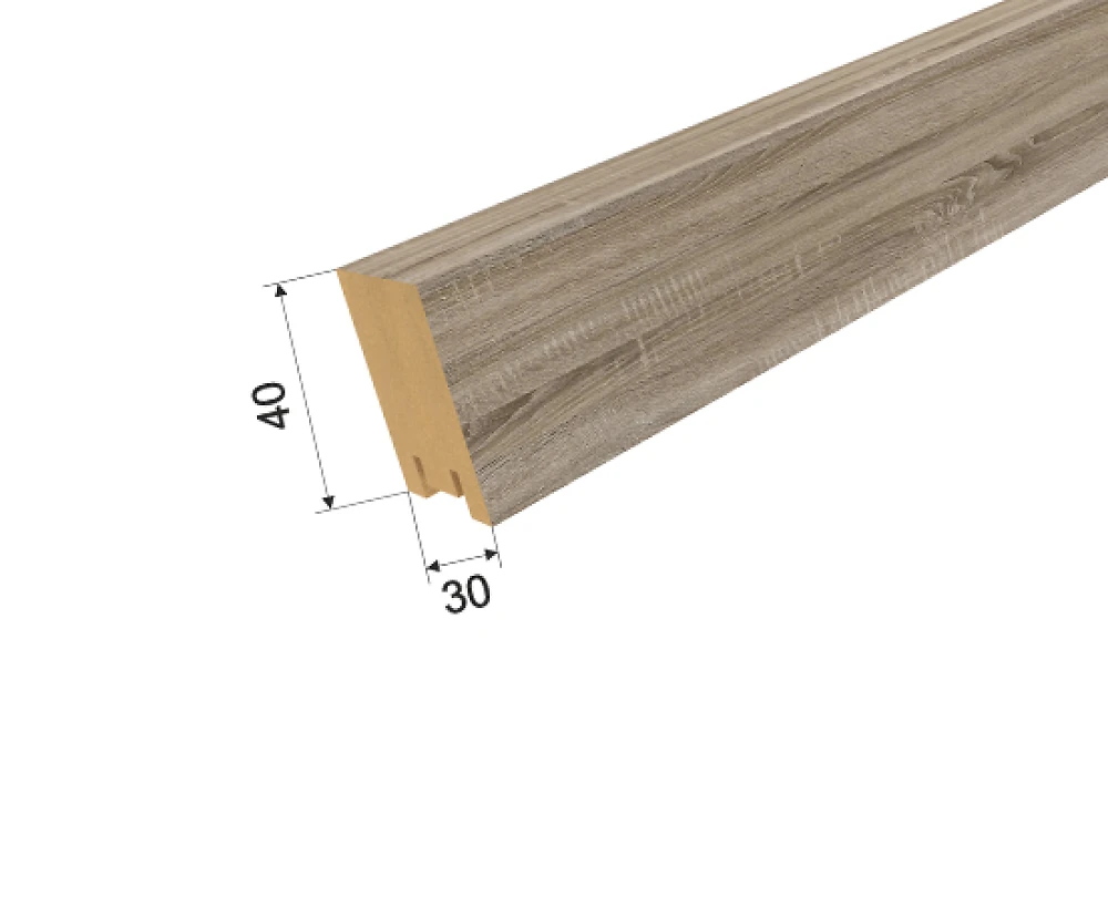 Рейка на стіну МДФ Stella Рів'єра Дуб Вінтаж 40*30*2700