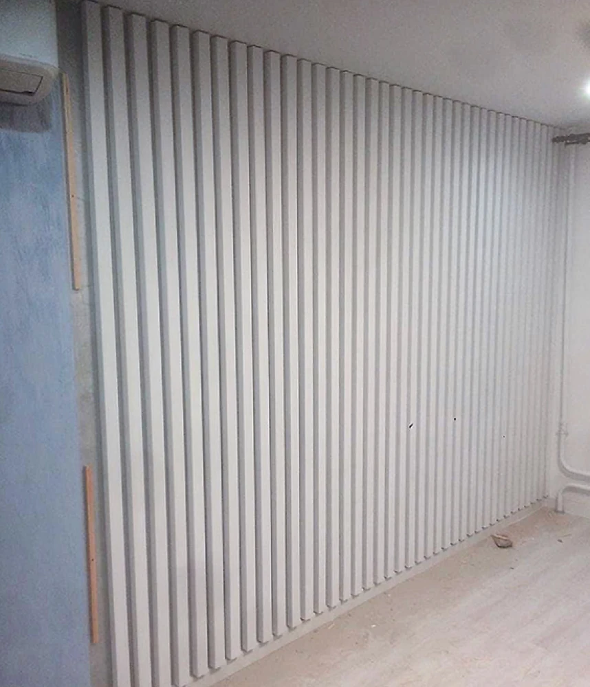 Рейка на стену МДФ Stella Ривьера Дуб Санремо Белый 40*30*2700