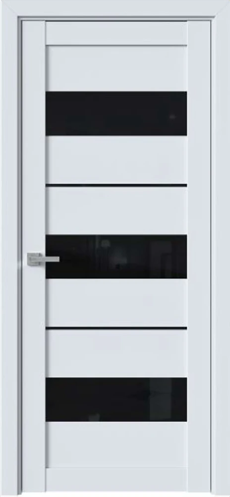 Дверь Мода Лилу EcoWise (с черным стеклом) Экошпон Новый стиль