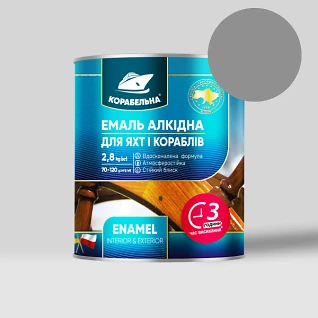 Фарба емаль алкідна ПФ-115 по металу і дереву КОРАБЕЛЬНАЯ 2.8кг сіра