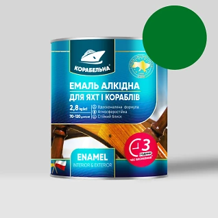 Фарба емаль алкідна ПФ-115 по металу і дереву КОРАБЕЛЬНАЯ 2.8кг темно-зелена