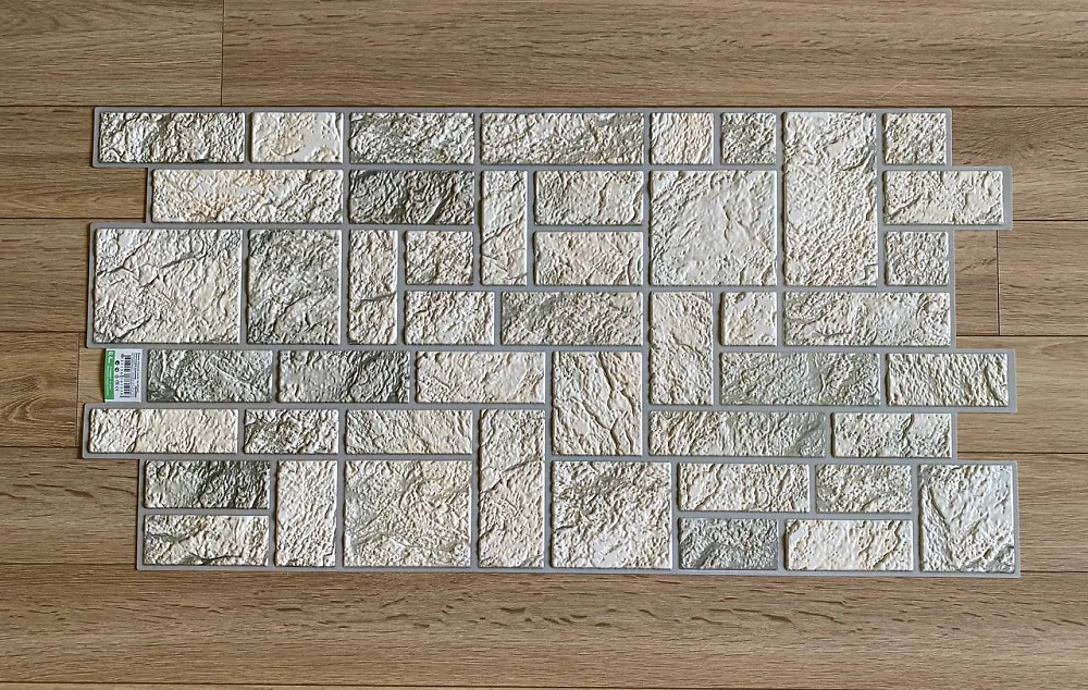 Пластиковая Панель Регул Камень Пиляный Серый 978 * 496мм