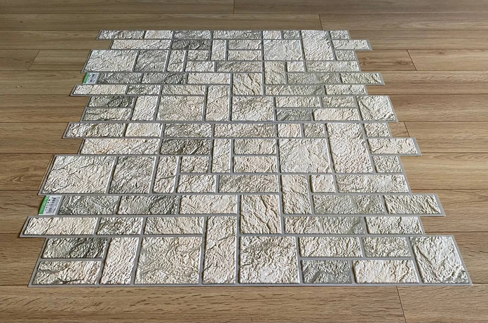 Пластиковая Панель Регул Камень Пиляный Серый 978 * 496мм