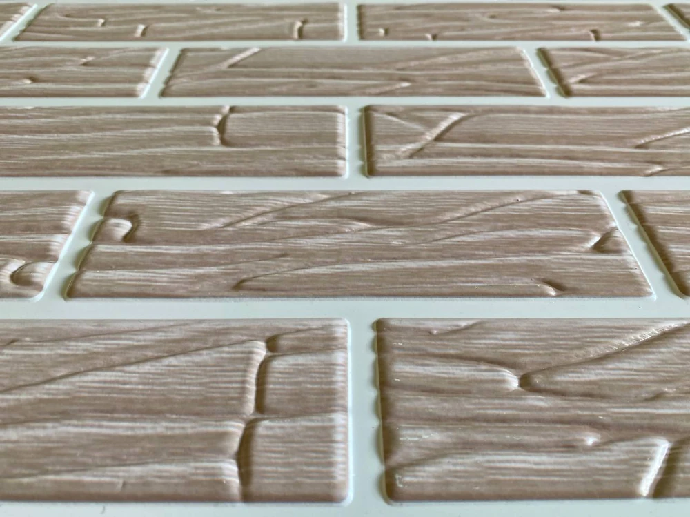 Пластикова Панель Регул Цегла Хвиля бежева 1025 * 495мм