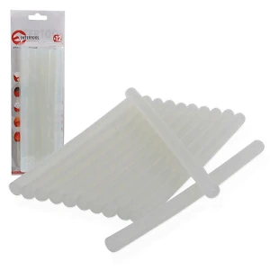 Термоклейвий стрижень (комплект) 11,2 * 200мм 12шт прозорий Intertool