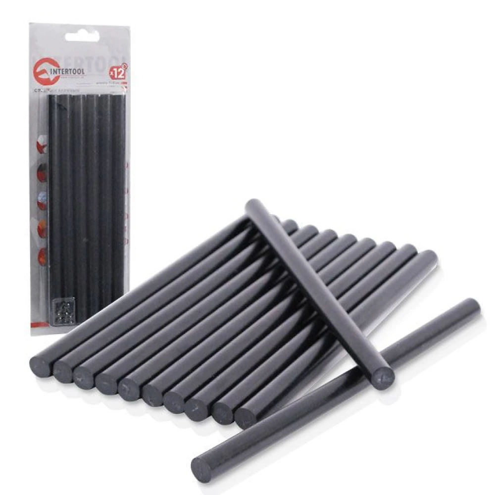 Клейові стрижні (комплект) 11,2 * 200мм 1шт чорний Intertool RT-1023