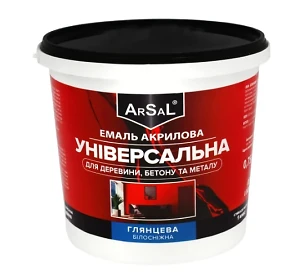 Емаль універсальна Arsal Біла 0,5л