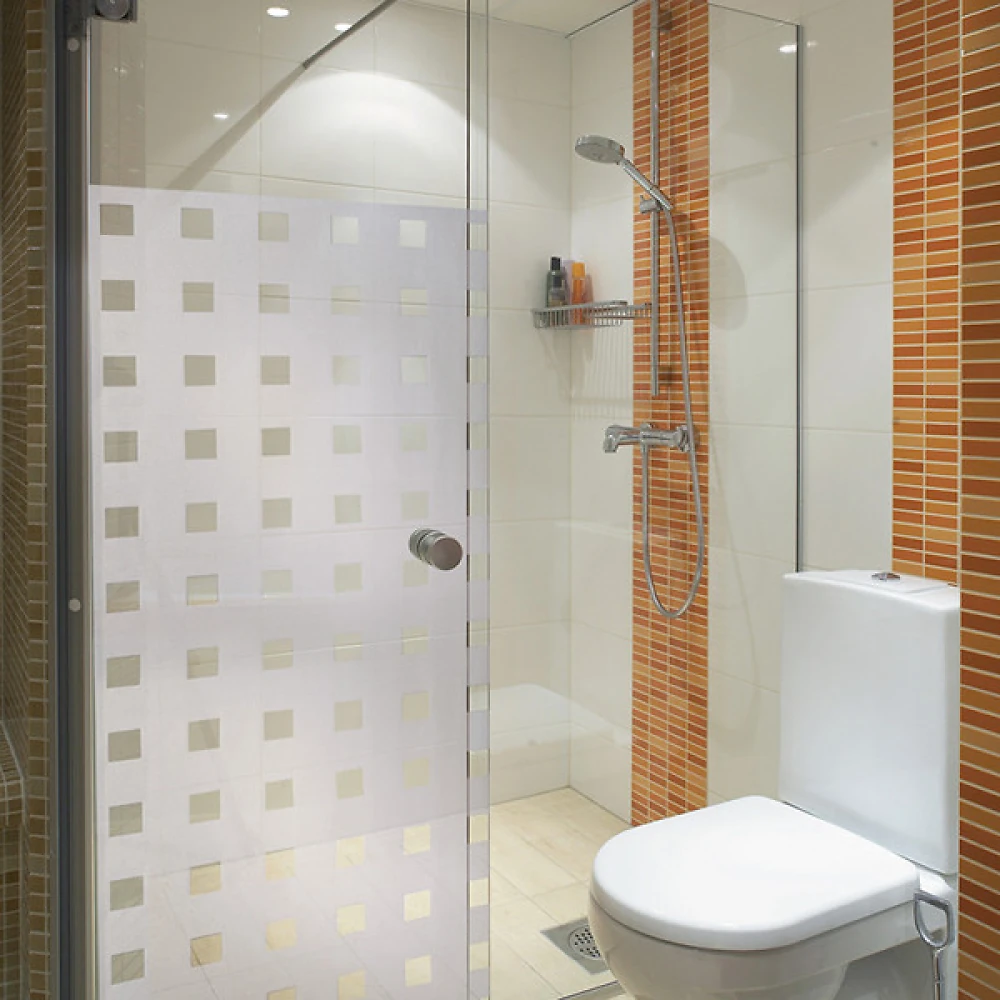 Статична вітражна плівка D-C-Fix 45см х 1м Df 216-0007 (Квадрати)