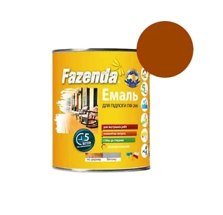 Фарба емаль алкідна ПФ-266 для підлоги FAZENDA 0.9кг жовто-коричнева