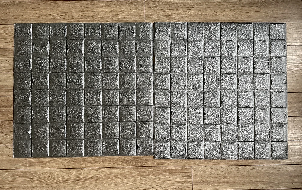 Самоклеющаяся декоративная 3D панель лоза графит 700x700x5 мм 3243-5