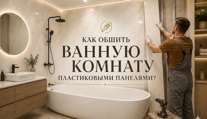 Как обшить ванную пластиковыми панелями