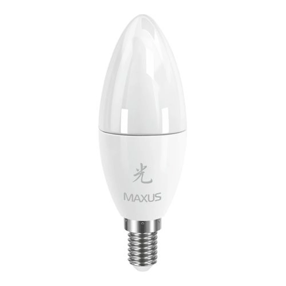 Лампа светодиодная свеча 6Вт  220В Е14 3000K Maxus' AP SAKURA 1-LED-423 (гарантия пять лет)