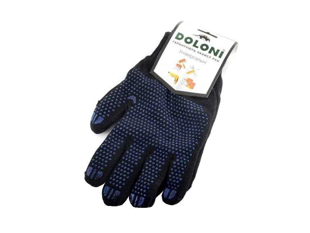 Рукавички Doloni 648 чорні подвійні