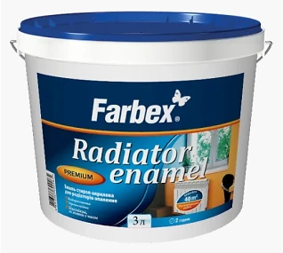 Эмаль акриловая для радиаторов отопления Farbex 3 кг