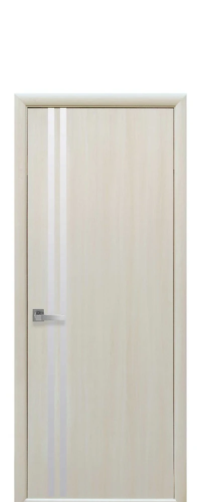 Дверь  Квадра дуб жемчужный Вита (с зеркалом) Экошпон Новый стиль