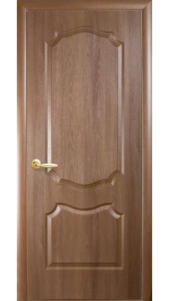Дверь Фортис Вензель золотая ольха (глухая) ПВХ DeLuxe Новый стиль