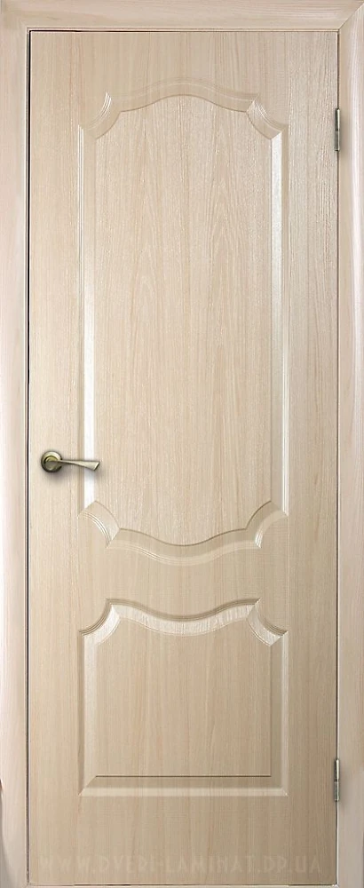 Дверь  Фортис ясень Вензель (глухая) ПВХ DeLuxe Новый стиль