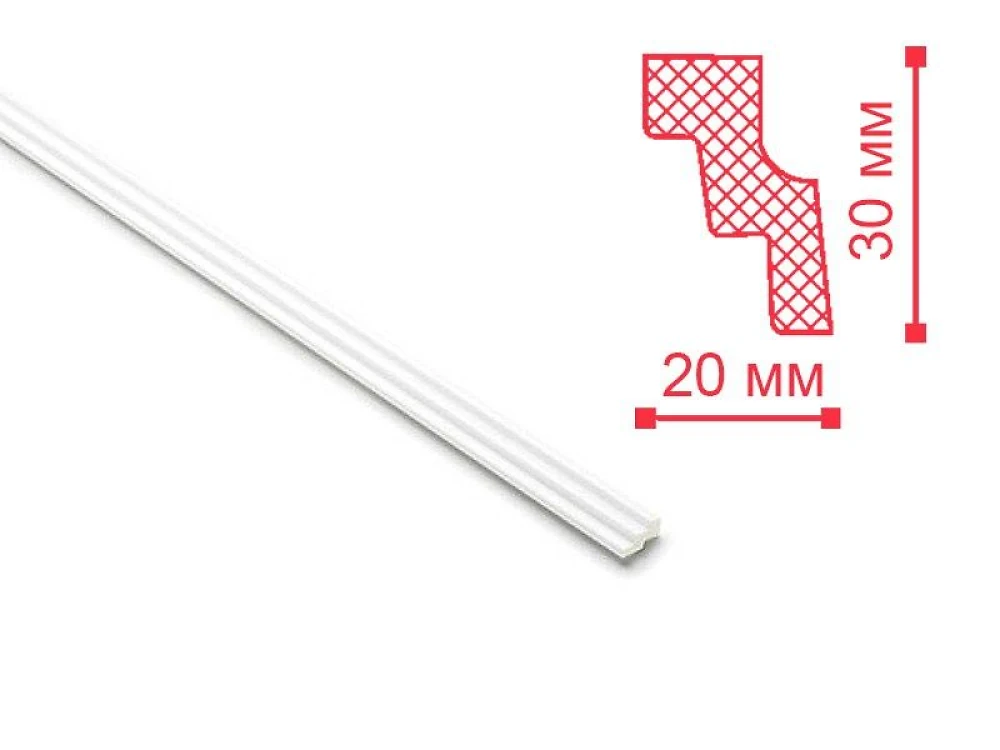 Плинтус потолочный  (30*20мм) МС Nomastyl 1м НЕТ В ПРЕМИУМ