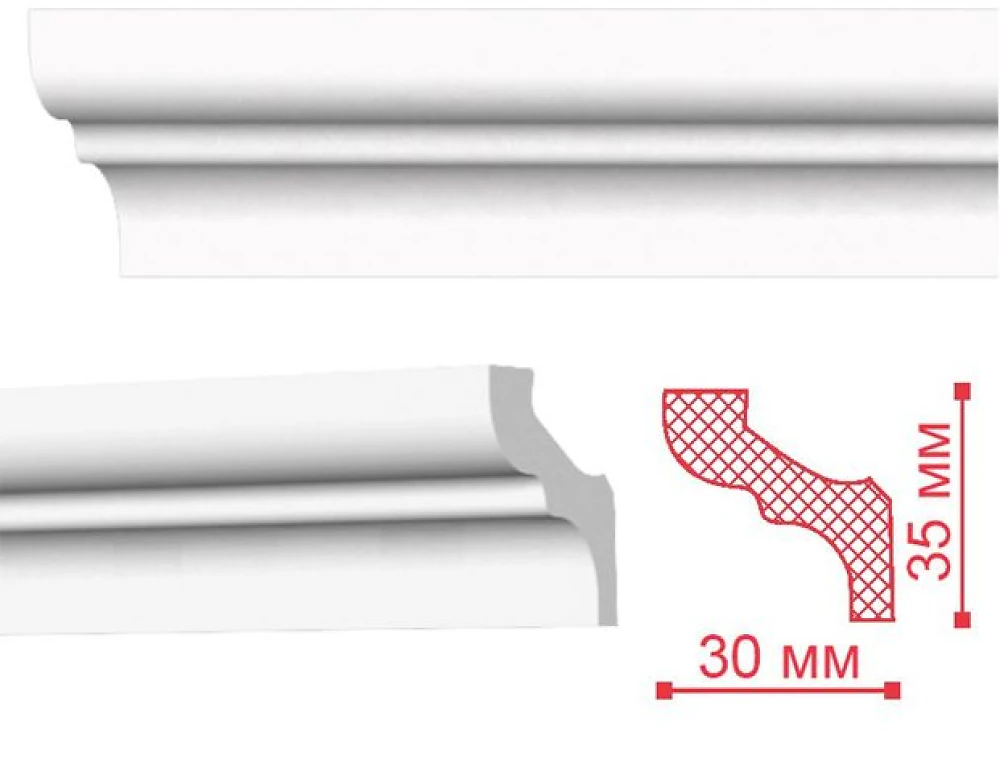 Плинтус потолочный  (35*30мм) MF Nomastyl 1м