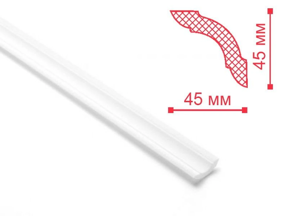 Плинтус потолочный  (45*45мм) MX Nomastyl 1м