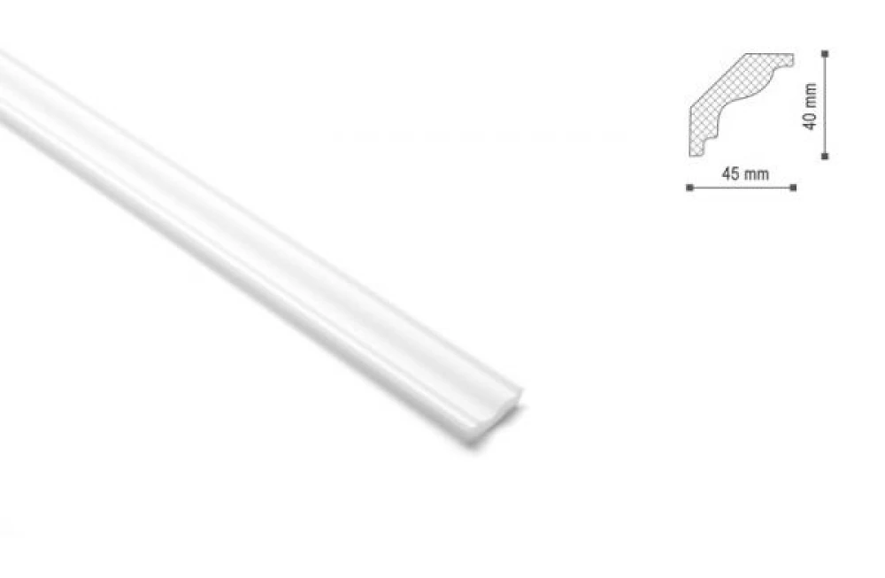 Плинтус потолочный  (45*40мм) MT Nomastyl 1м (не заказывать)