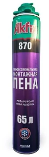 Піна проф Akfix Mega 870 850мл 65л зимова