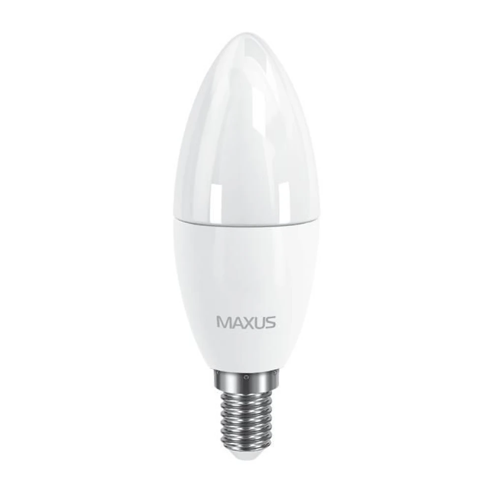 Лампа светодиодная свеча 6Вт  220В Е14 4100K Maxus 1-LED-534