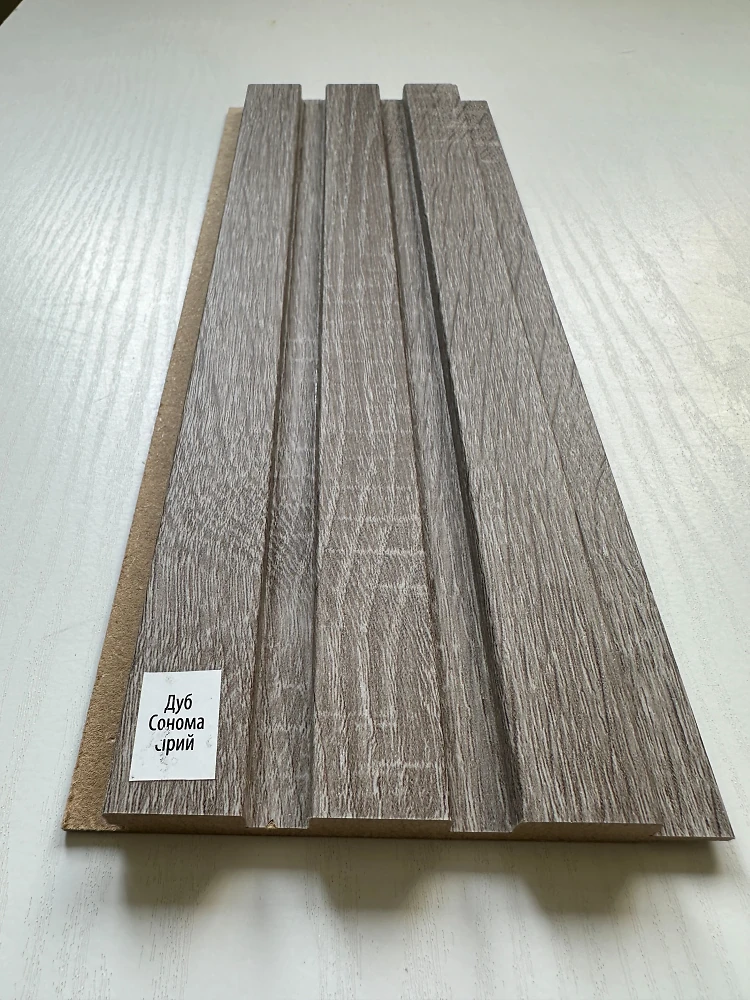 Панель МДФ Стеновая 12117 Дуб Сонома Серый 117(104) x 12 х 2800  (1 шт.)