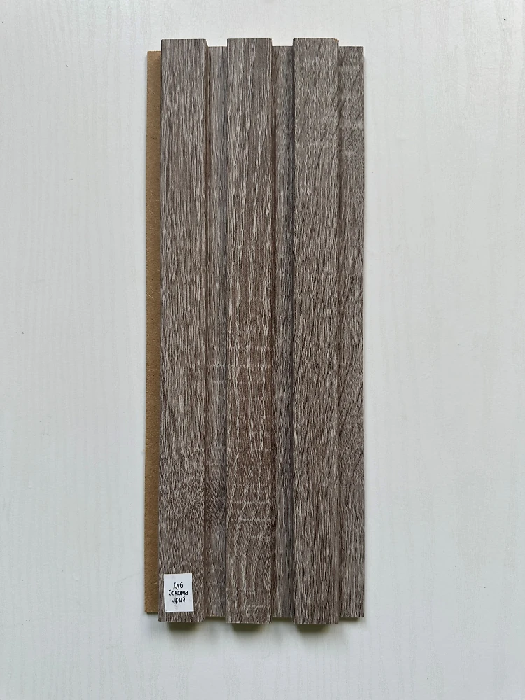 Панель МДФ Стеновая 12117 Дуб Сонома Серый 117(104) x 12 х 2800  (1 шт.)