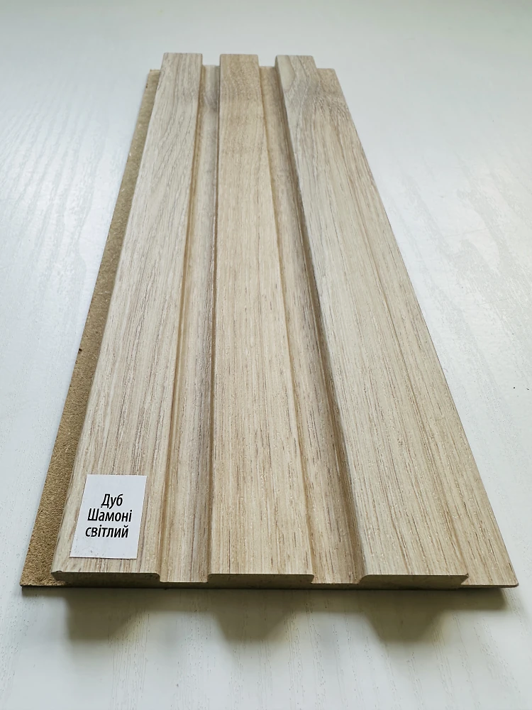 Панель МДФ Стеновая 12117 Дуб Шамони Светлый 117(104) x 12 х 2800  (1 шт.)