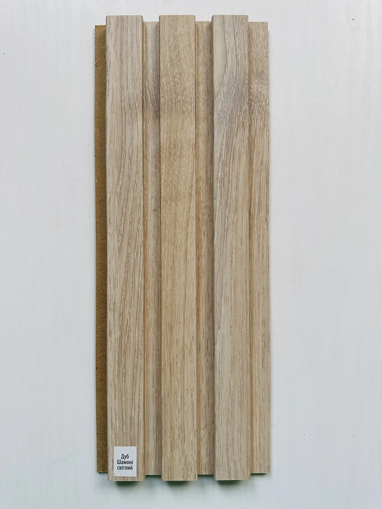 Панель МДФ Стеновая 12117 Дуб Шамони Светлый 117(104) x 12 х 2800  (1 шт.)