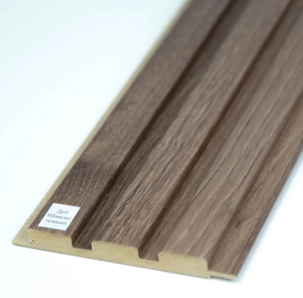 Панель МДФ Стеновая 12117 Дуб Шамони темный 117(104) x 12 х 2800  (1 шт.)