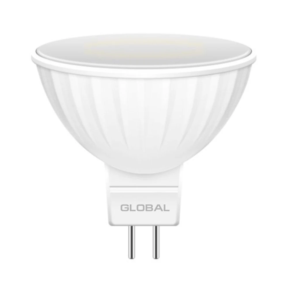 Лампа світлодіодна MR16 5Вт 220В GU5.3 4100K Global 1-GBL-114/214