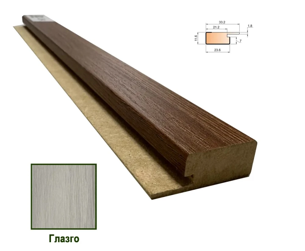 Планка стартова МДФ 1234 Глазго 33,2*11,6*2800 (1 шт.)