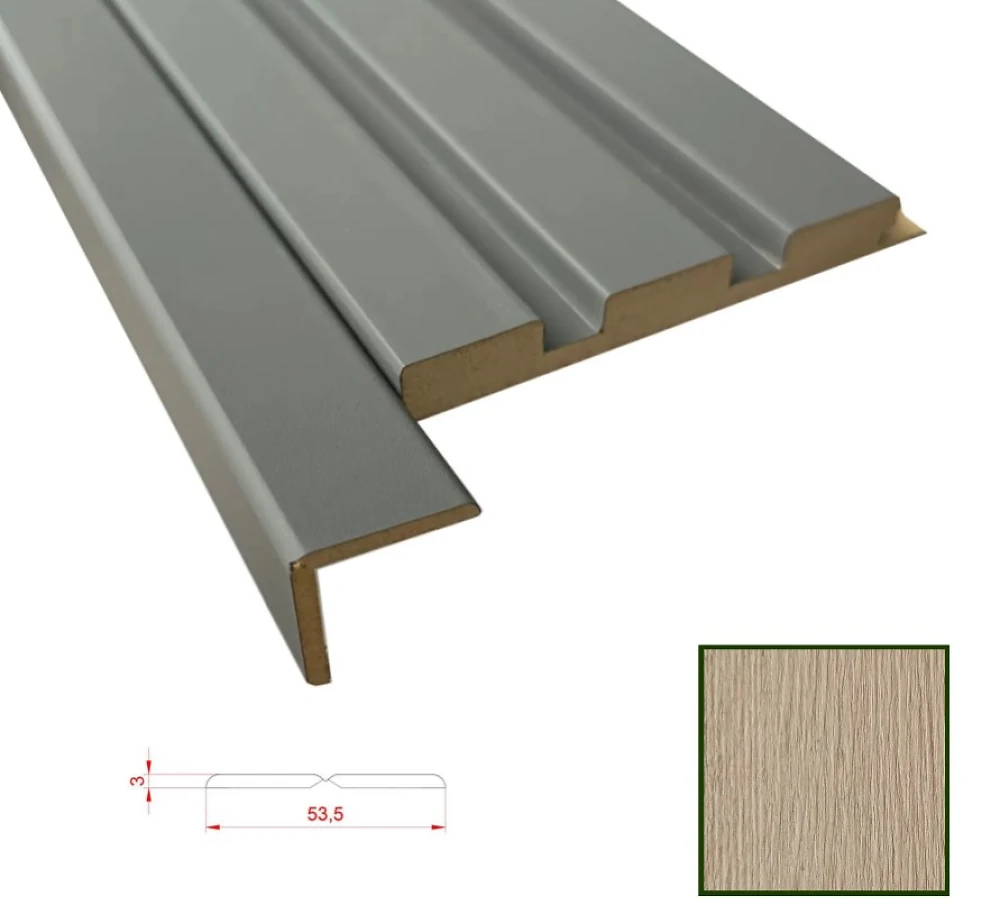 Декоративный угол универсальный  МДФ 0354 Пекан 54 х 3 х 2800 (1 шт.)