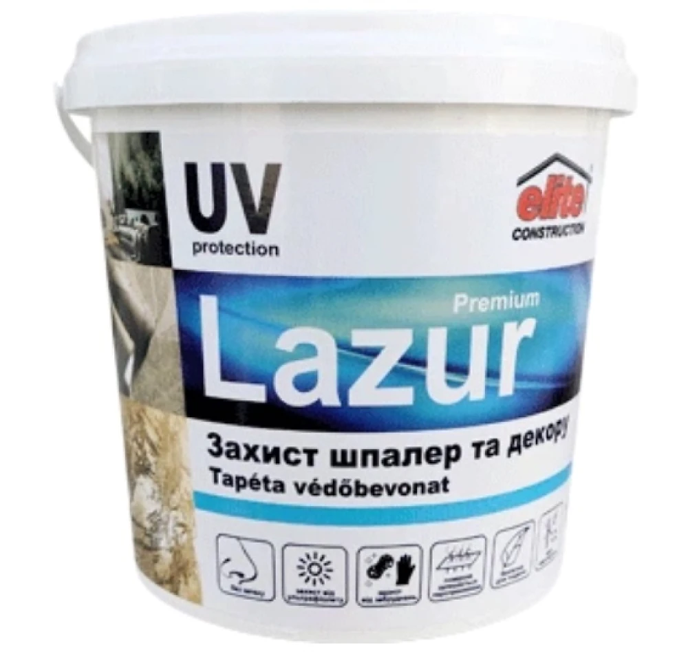 Лак для шпалер захисний Lazur UV Прозорий Шовковистий 0,9л