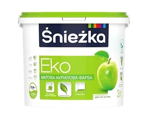 Фарба акрилова Sniezka ЕКО матова 3 л 4,2 кг